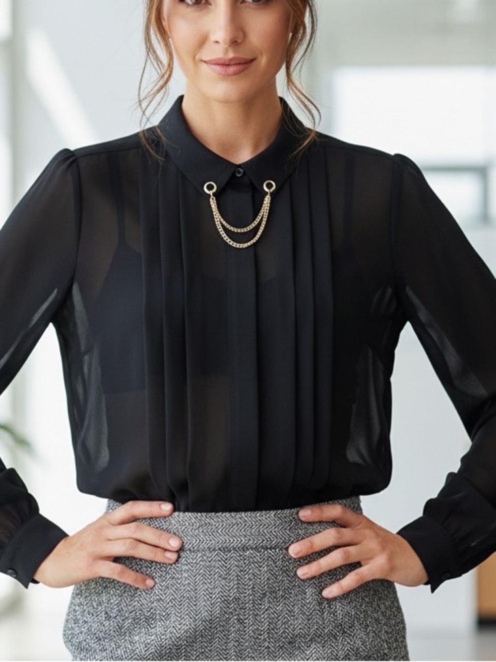 Laura & Jayne- Vintage Blouse classic 1980s design-
